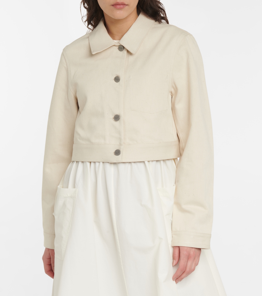 Vera cropped denim jacket | Deveaux New York