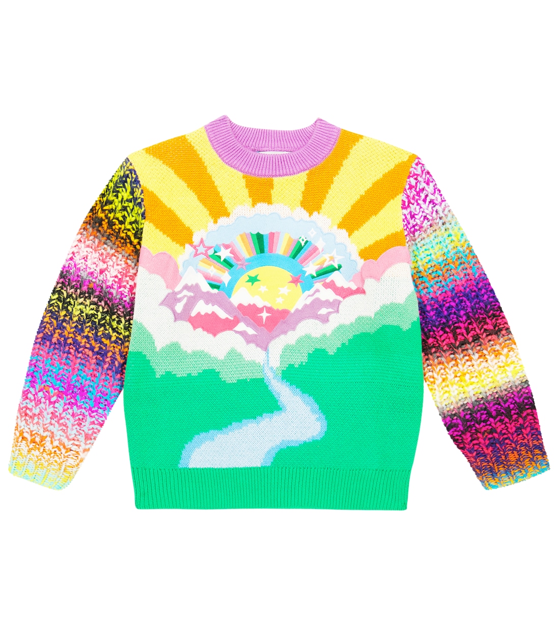 Patterned striped knit sweater | Stella McCartney Kids