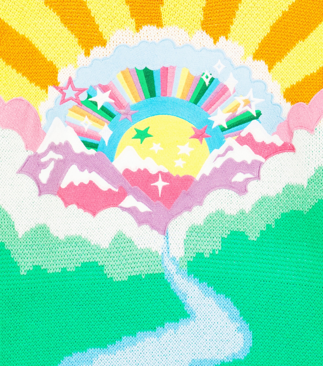 Patterned striped knit sweater | Stella McCartney Kids