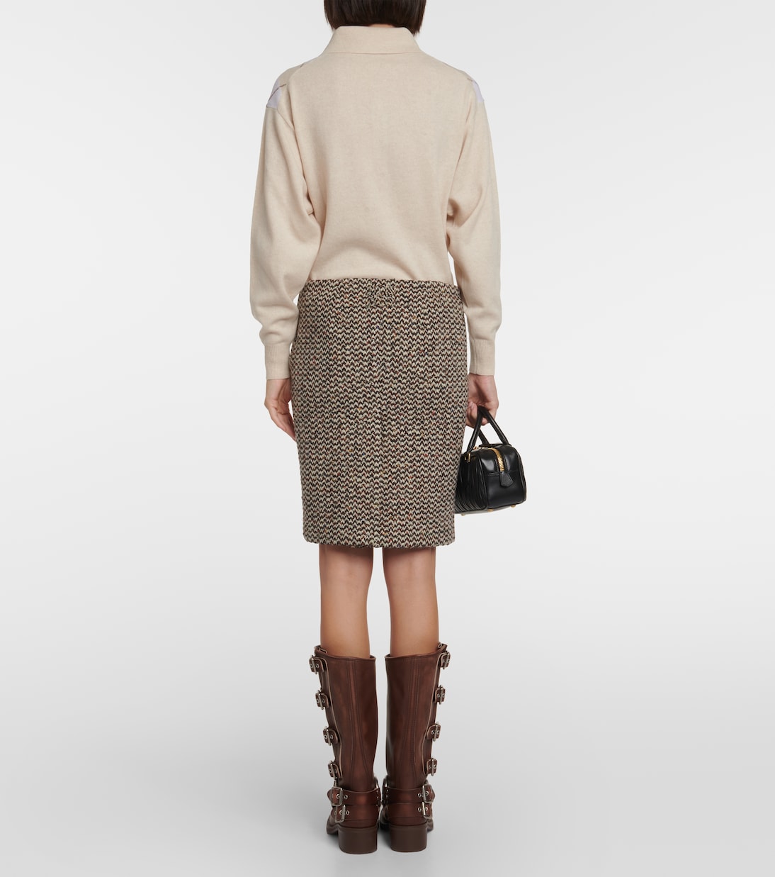 Bleistiftrock aus Bouclé | Miu Miu