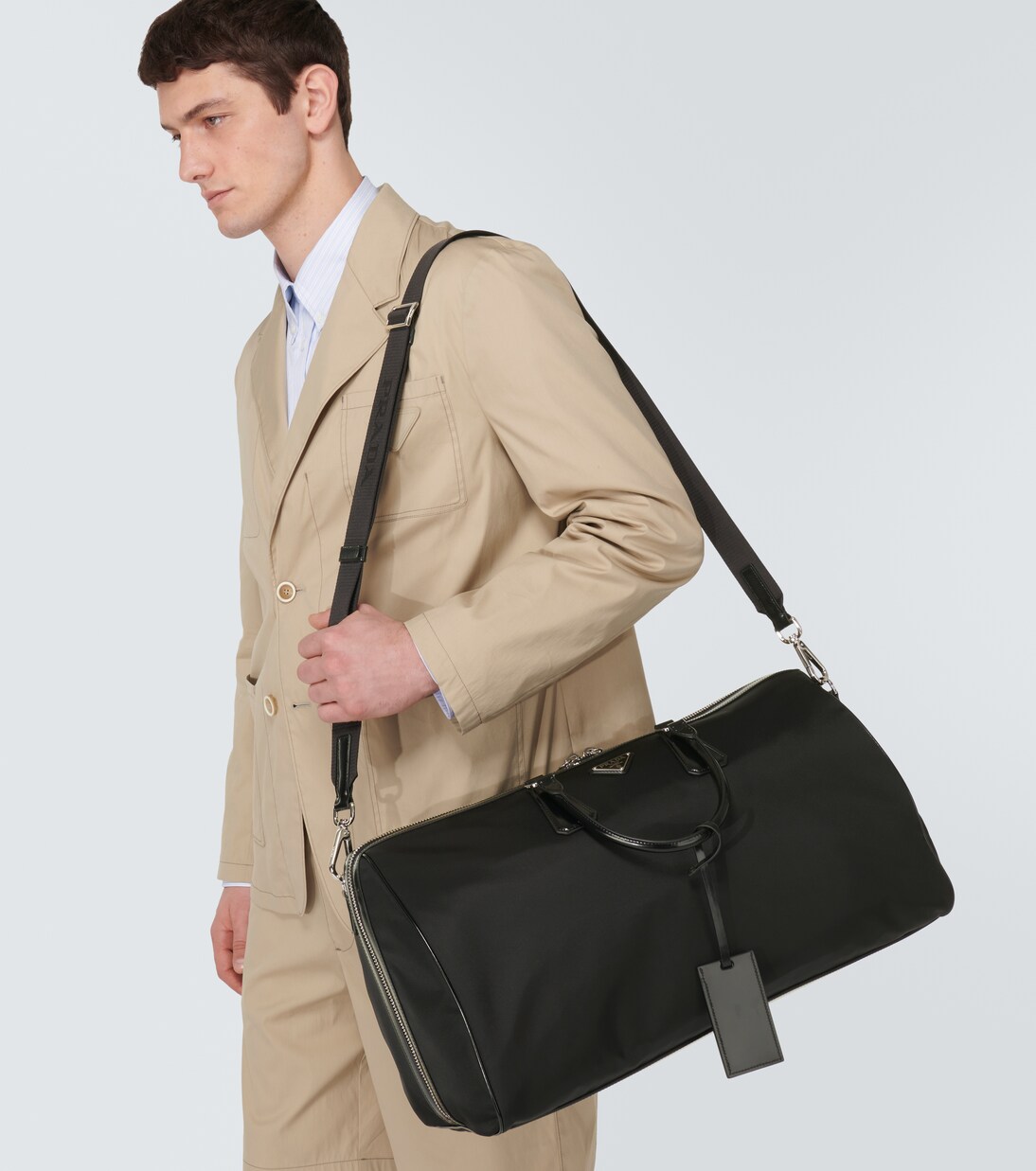 Weekender mit Leder | Prada