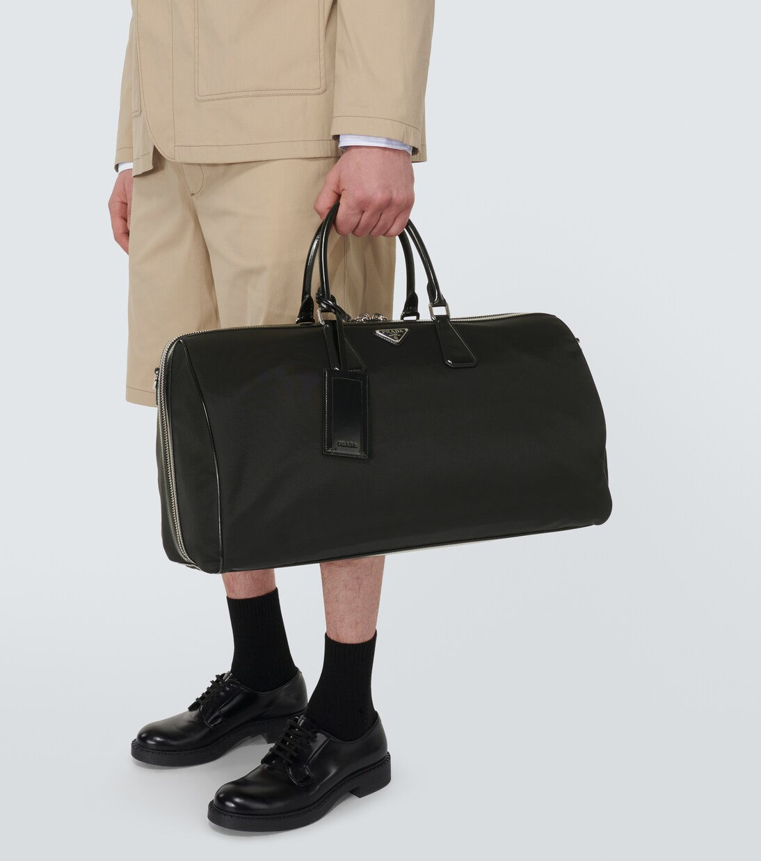 Weekender mit Leder | Prada