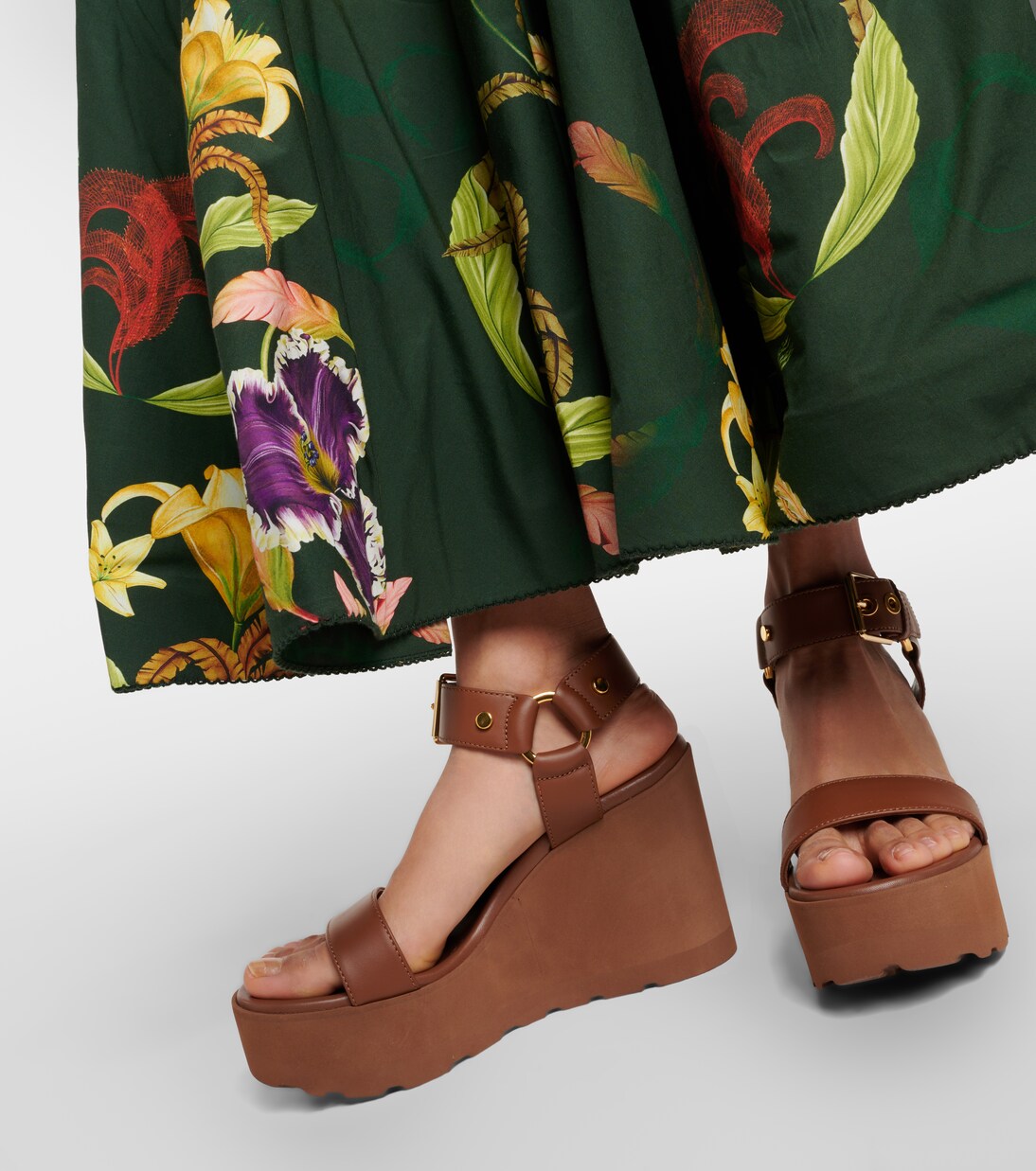 Sandales compensées en cuir | Gianvito Rossi