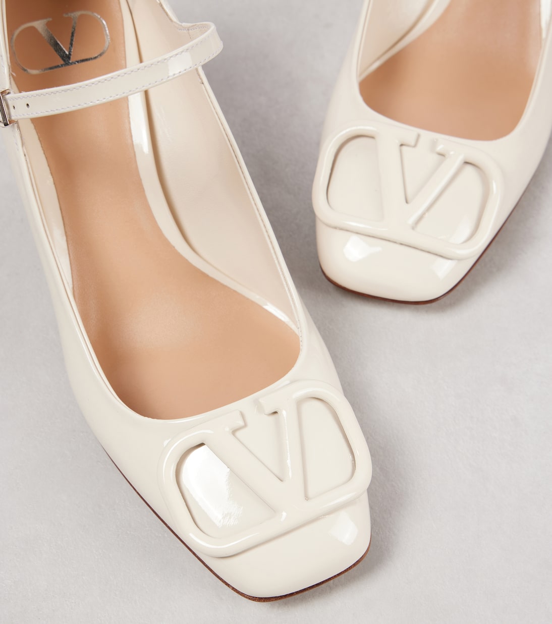 VLogo Signature patent leather Mary Jane pumps | Valentino Garavani