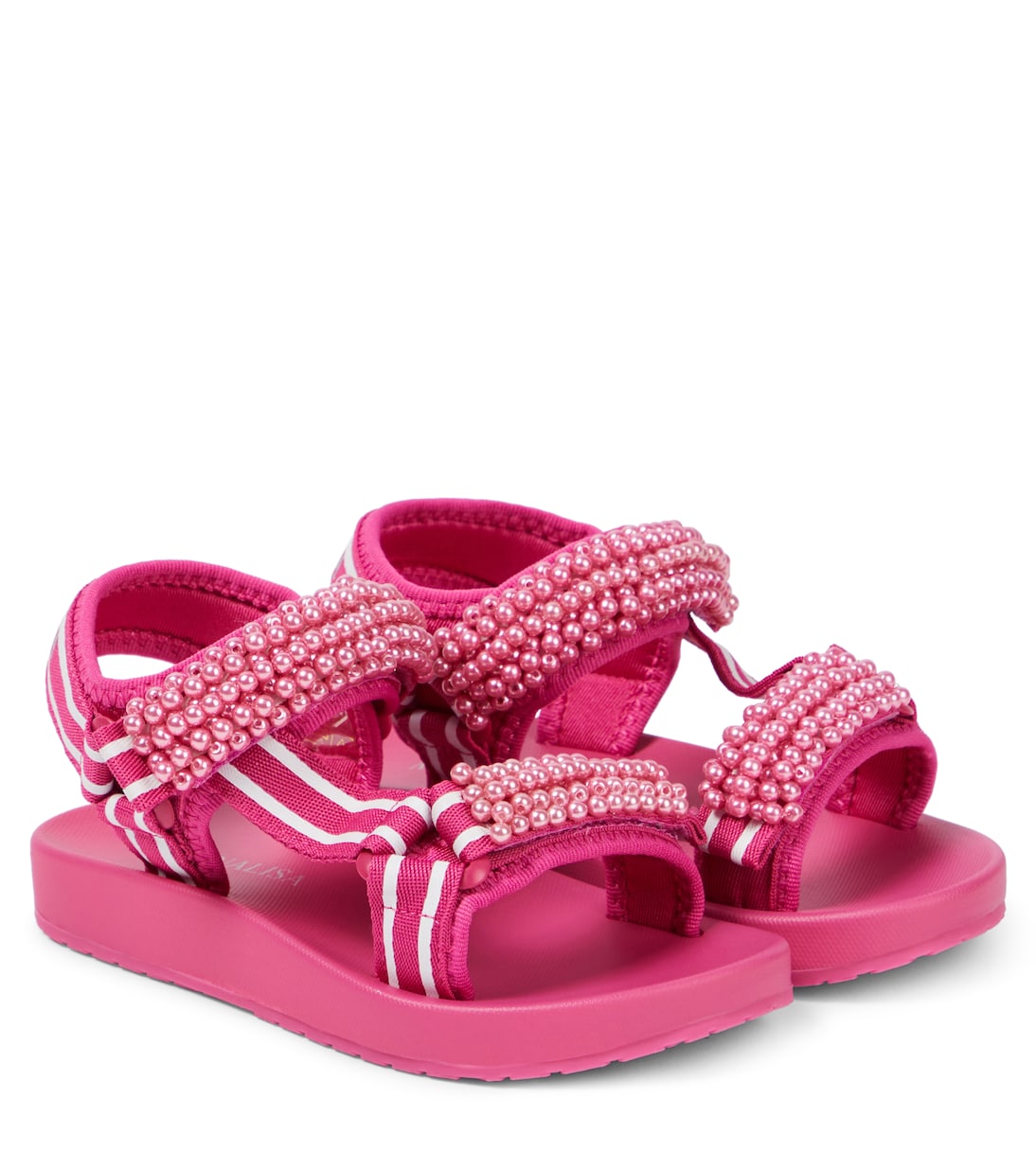 Tecno faux pearl-embellished sandals | Monnalisa