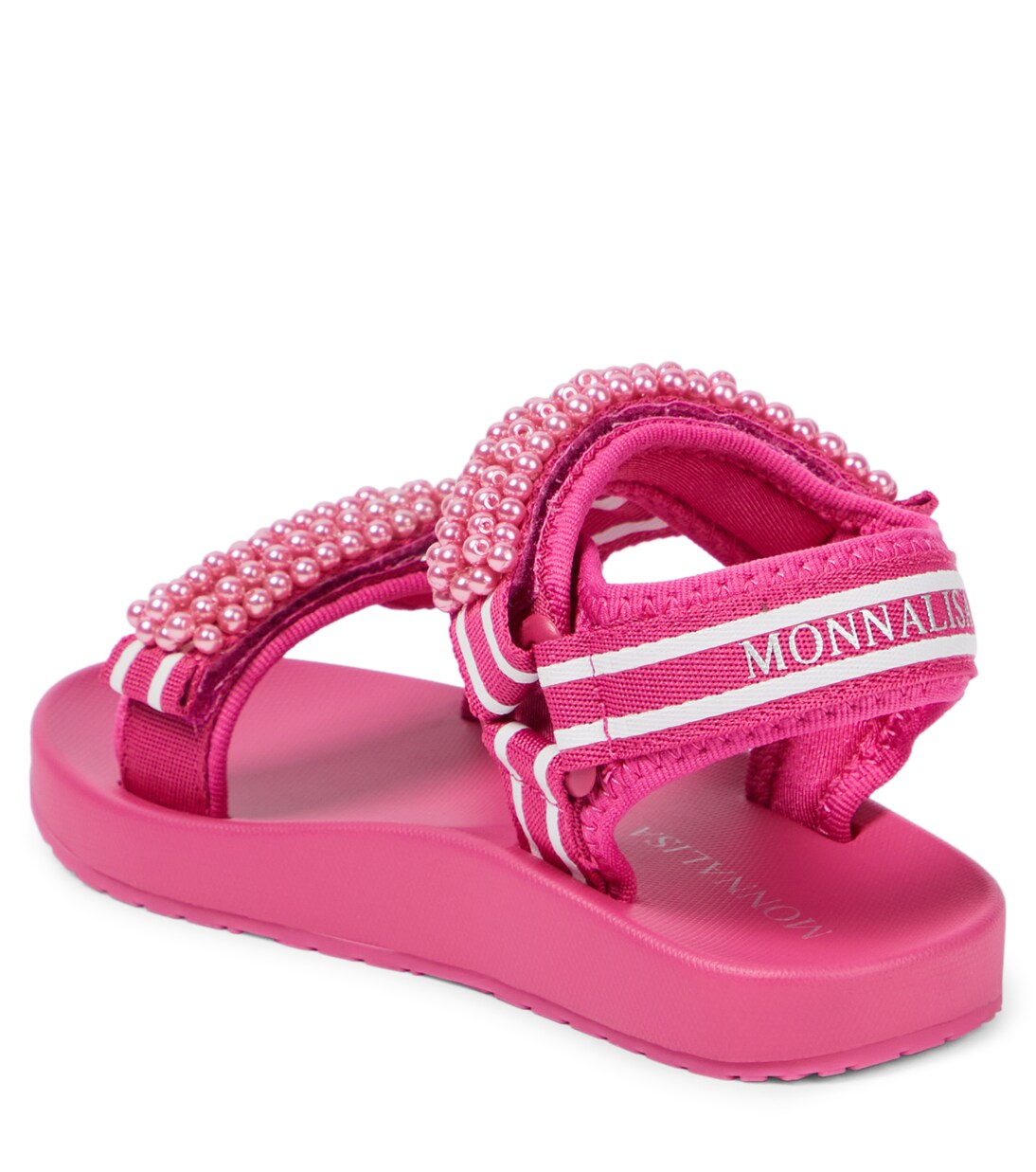 Tecno faux pearl-embellished sandals | Monnalisa