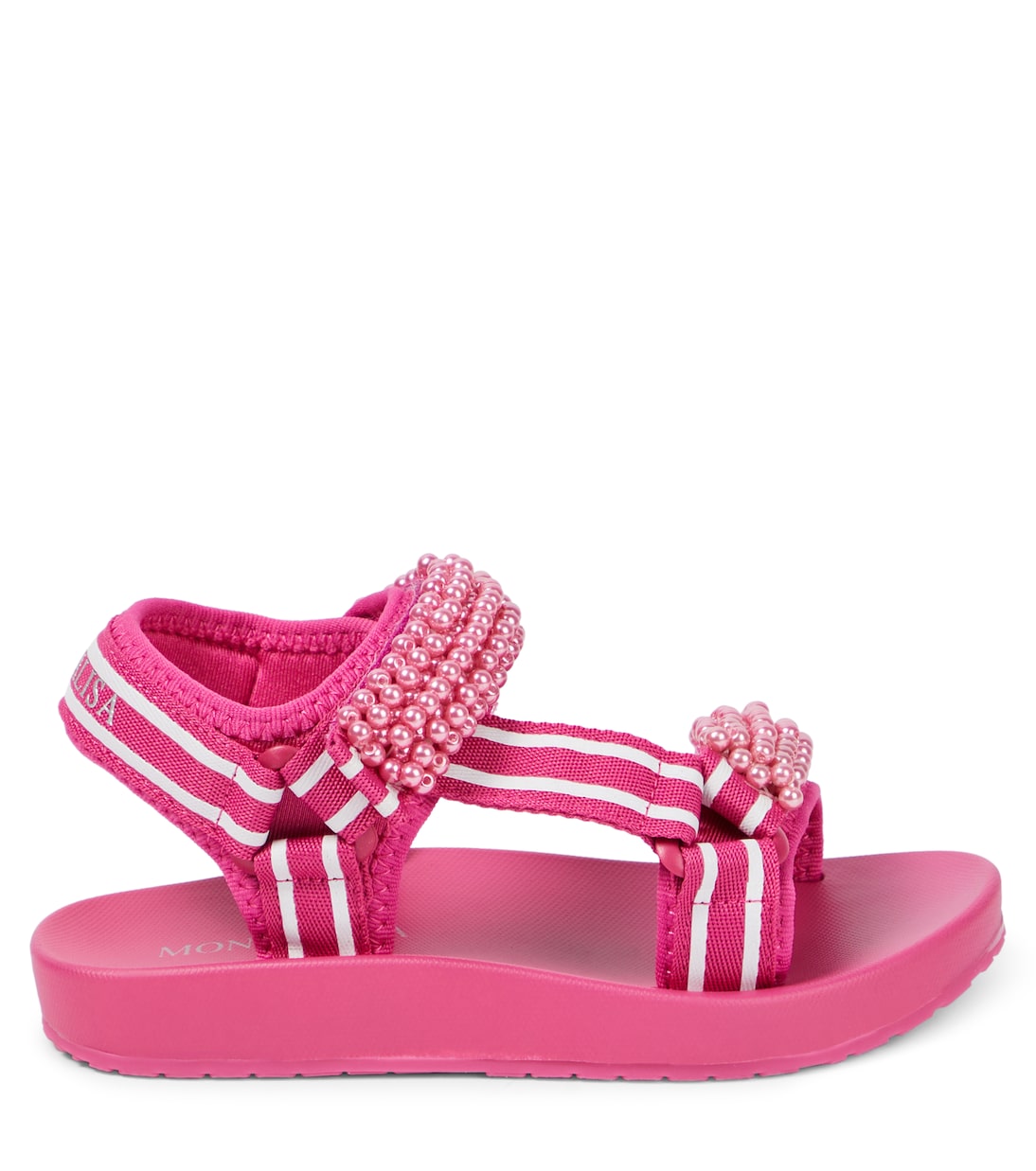 Tecno faux pearl-embellished sandals | Monnalisa