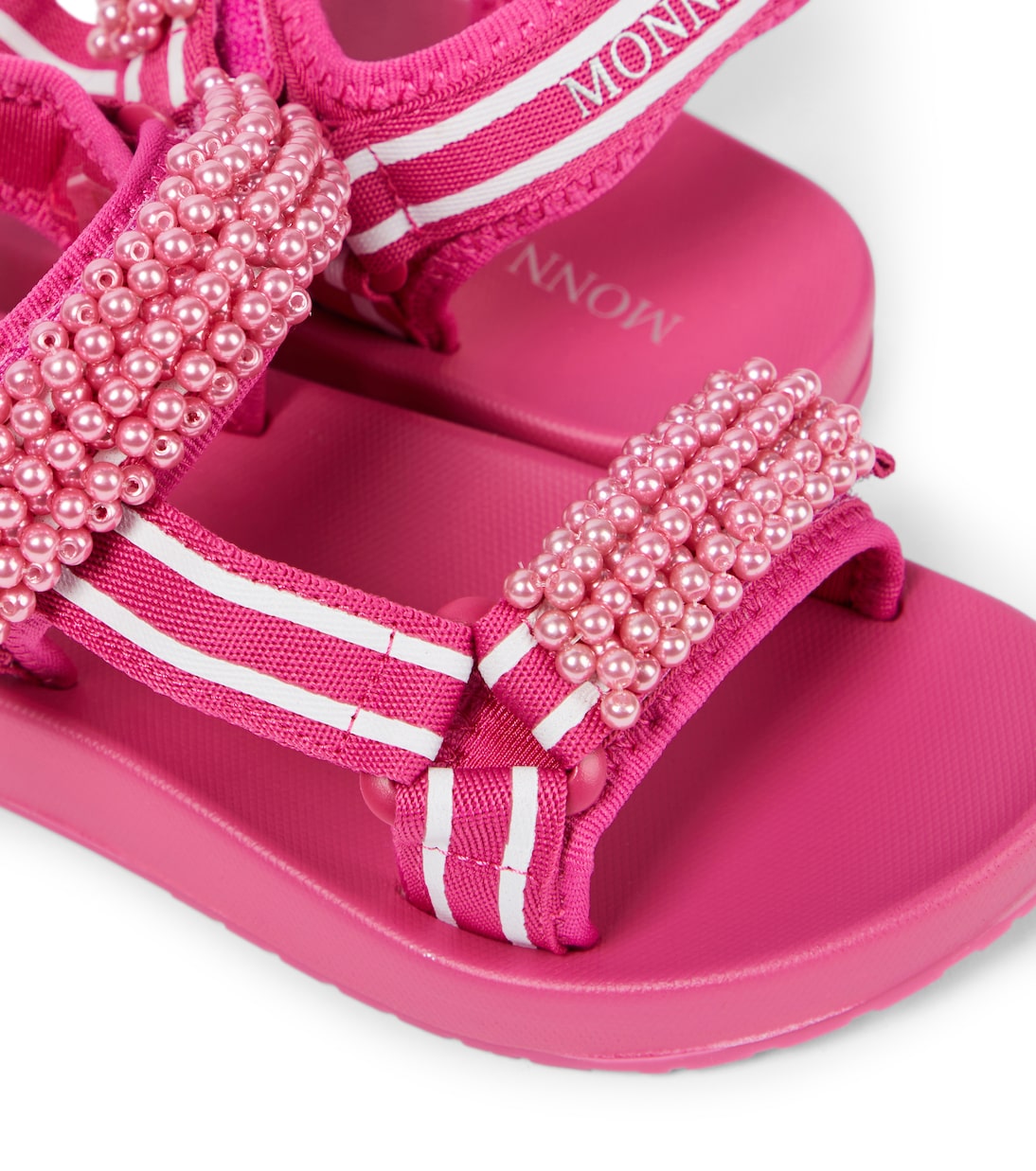 Tecno faux pearl-embellished sandals | Monnalisa