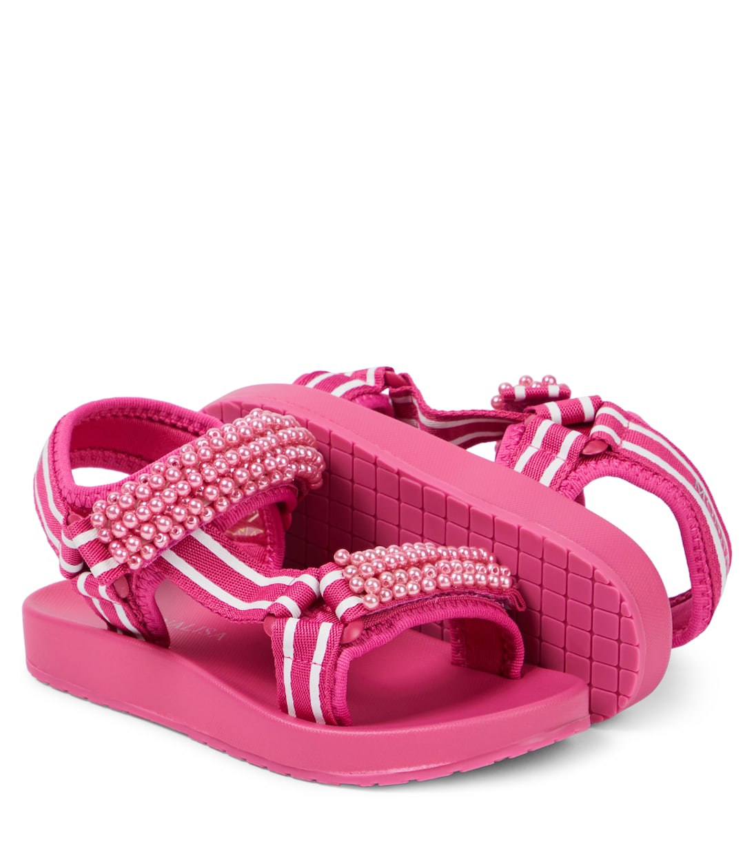 Tecno faux pearl-embellished sandals | Monnalisa