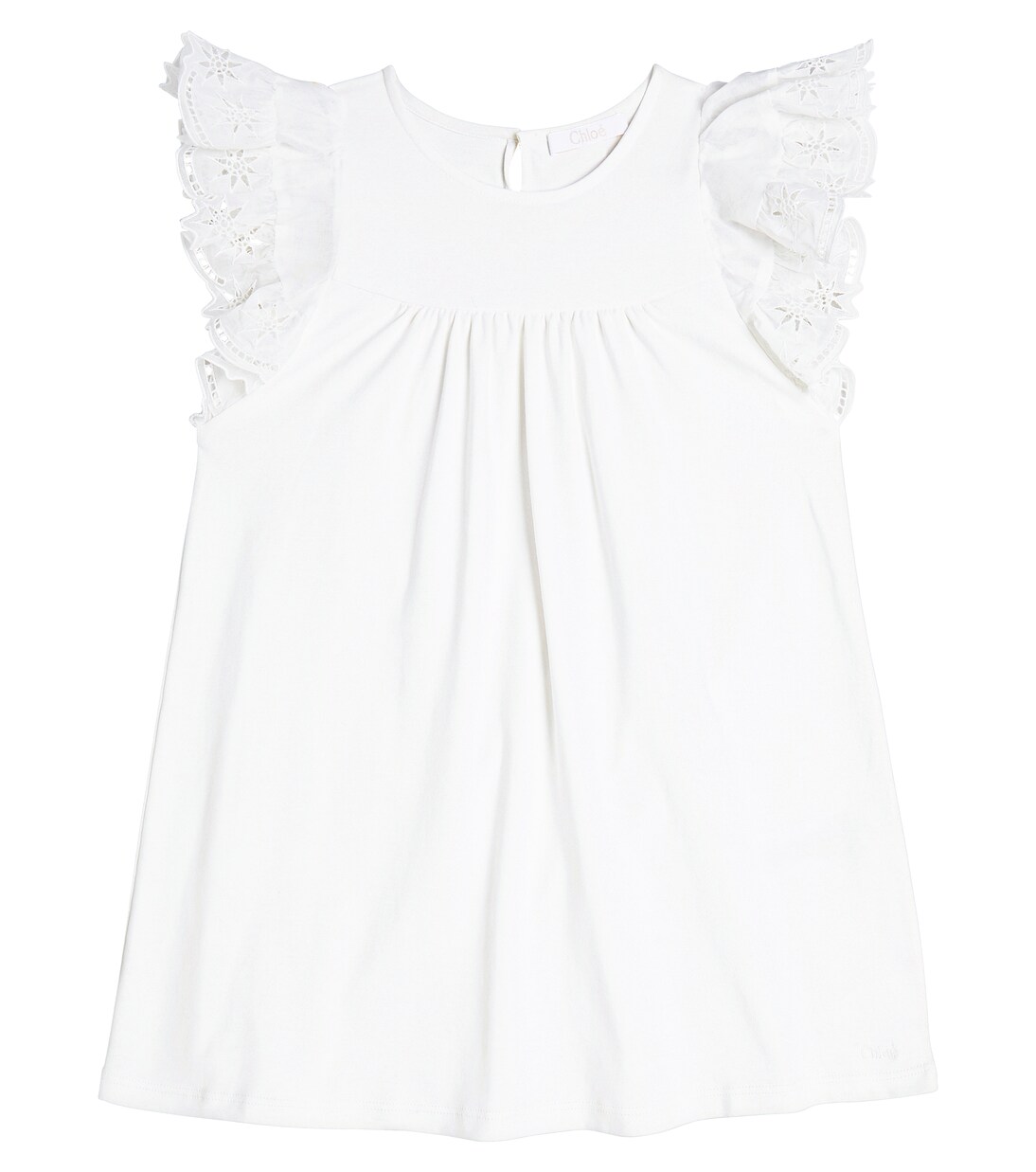 Ruffled cotton dress | Chloé Kids
