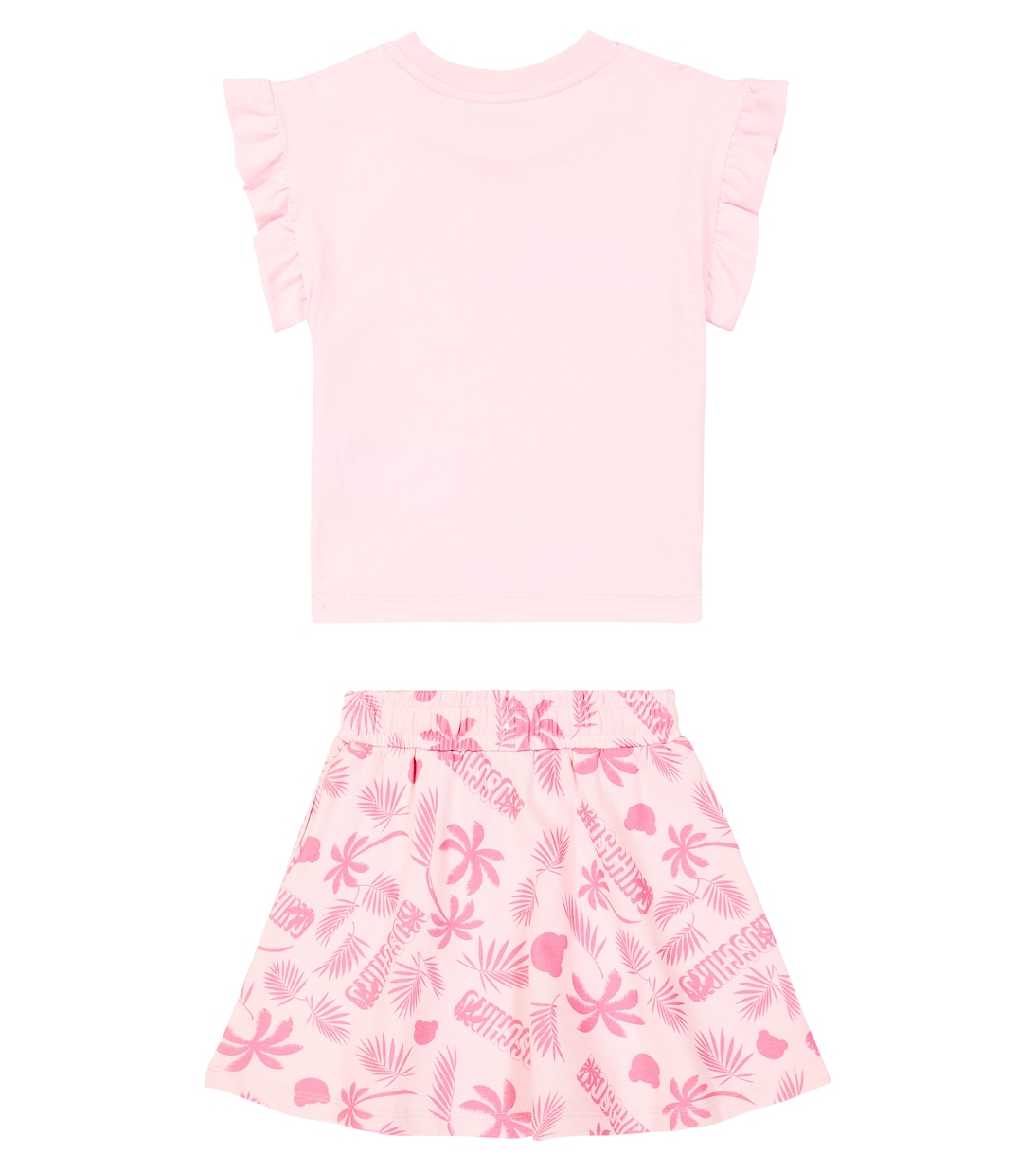 Cotton T-shirt and skirt set | Moschino Kids