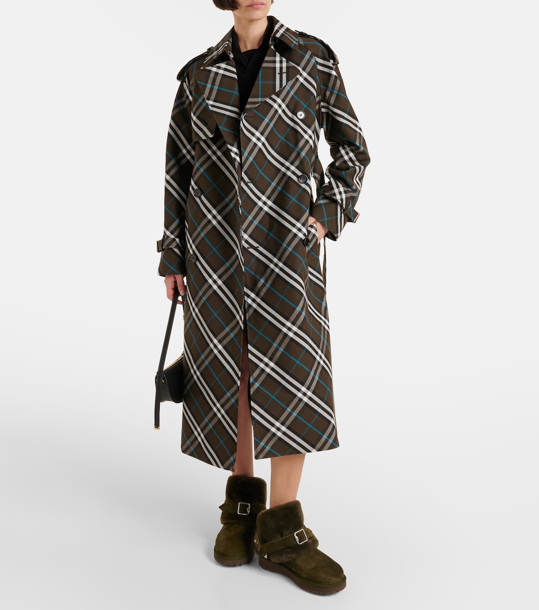 Ankle Boots aus Veloursleder mit Shearling | Burberry