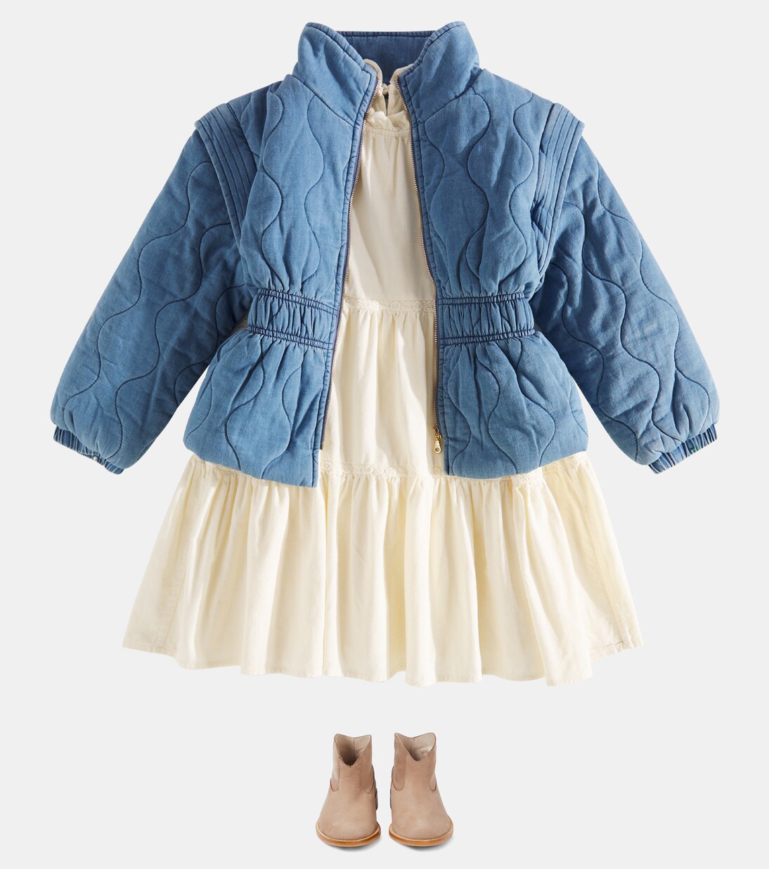 Robe Manola en velours côtelé de coton | C'era Una Volta