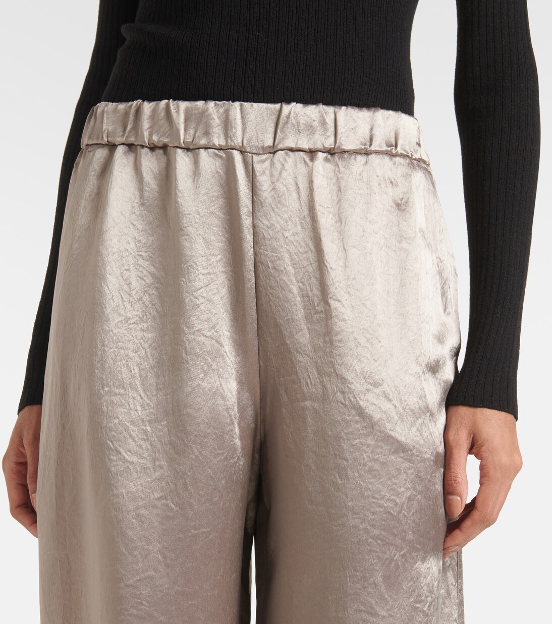 Accanto satin wide-leg pants | Max Mara