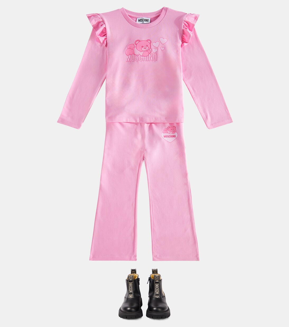 Logo leather Chelsea boots | Moschino Kids