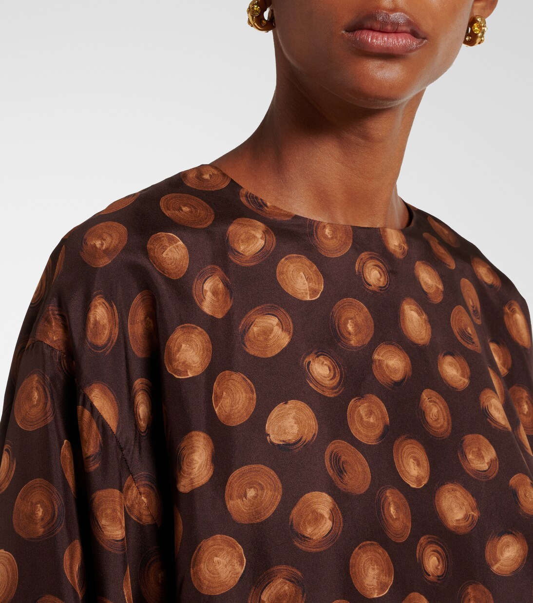Printed satin blouse | Dries Van Noten