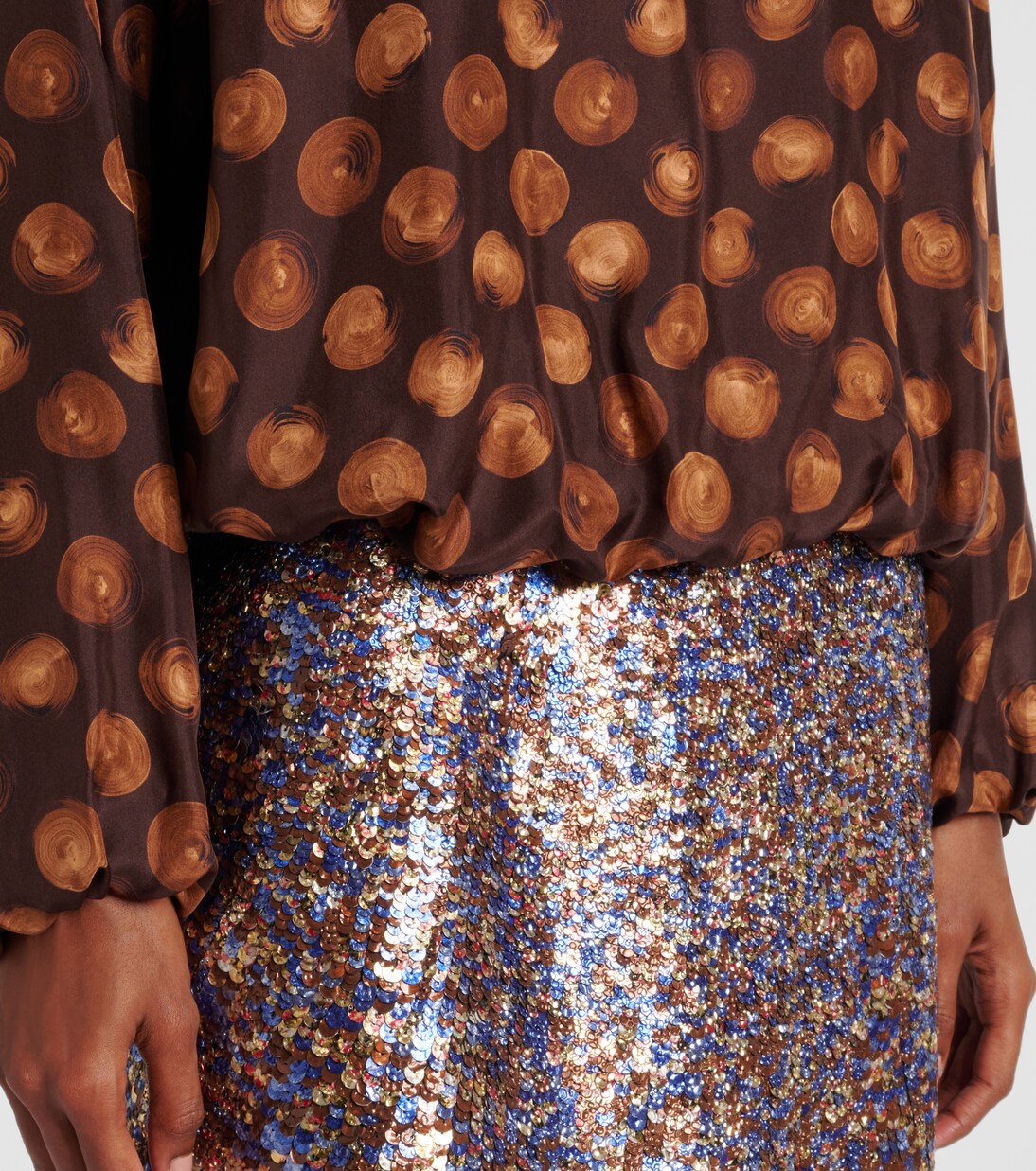 Printed satin blouse | Dries Van Noten
