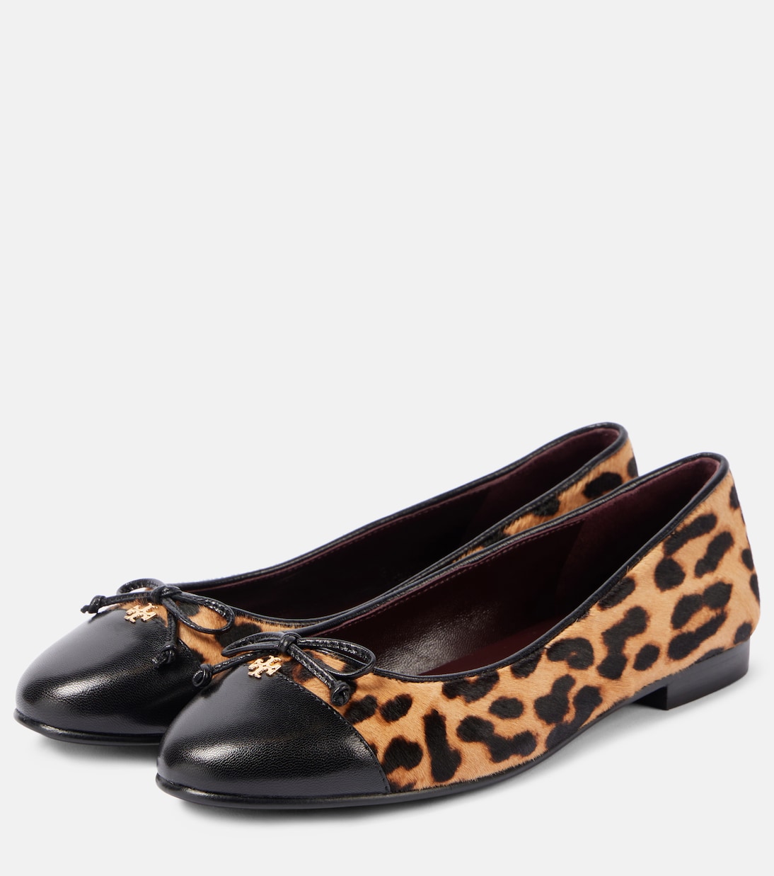 Leopard-print calf hair and leather ballet flats | Tory Burch