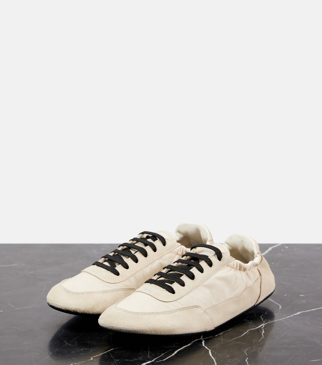 Collapse Re-Nylon suede-trimmed sneakers | Prada