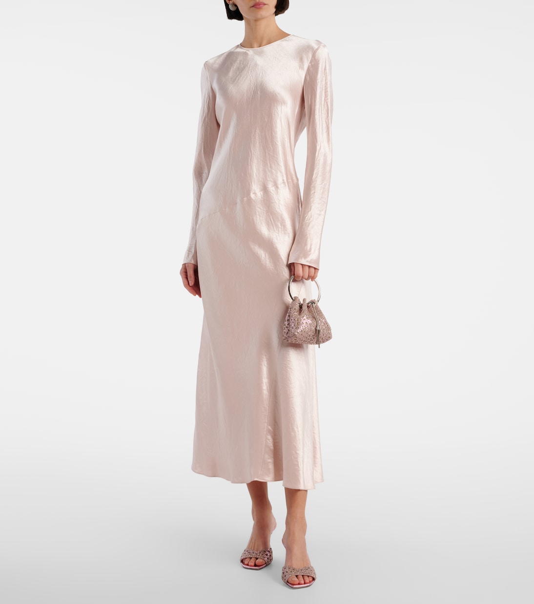 Pantoletten Skye 70 aus Satin mit Kristallen | Jimmy Choo