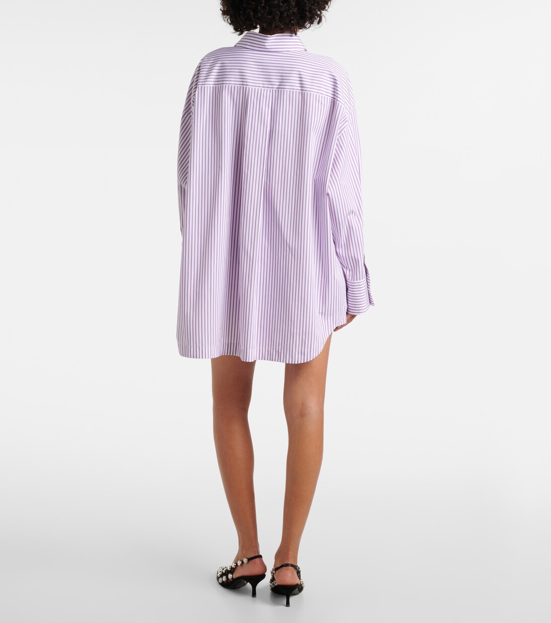 Diana asymmetric striped cotton shirt | The Attico