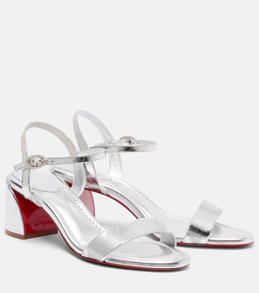 Sandali Miss Jane 55 in pelle metallizzata | Christian Louboutin
