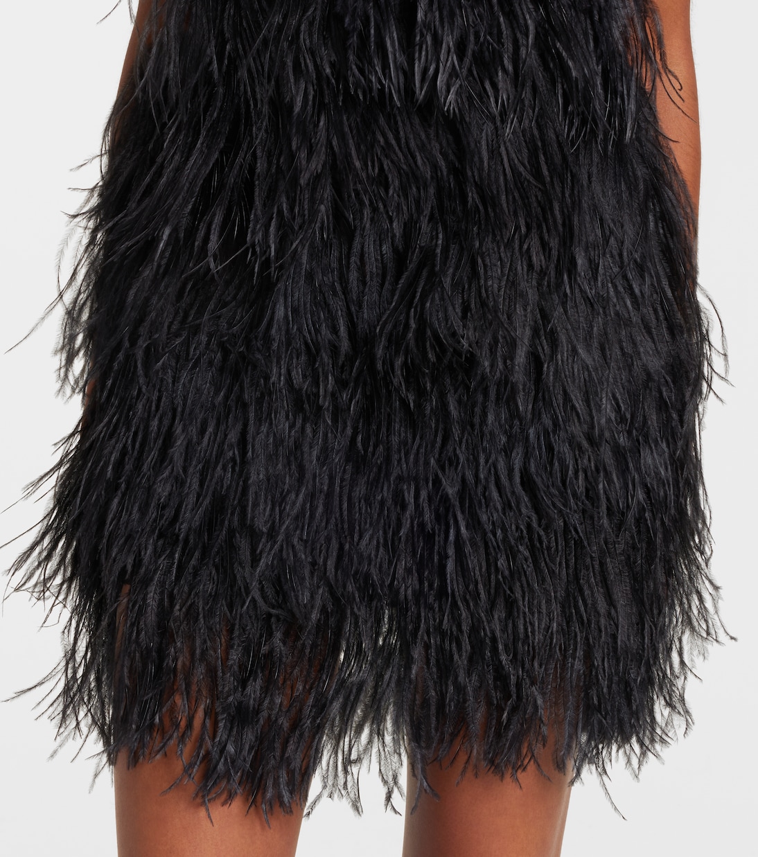 Feather-trimmed embroidered minidress | The Attico