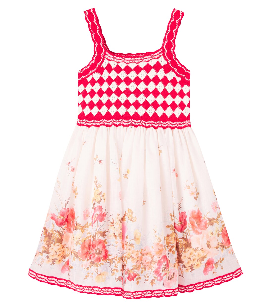 Scarborough cochet floral cotton dress | Zimmermann Kids