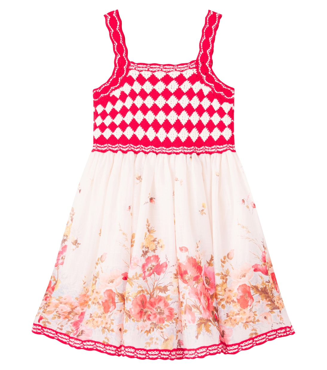 Scarborough cochet floral cotton dress | Zimmermann Kids