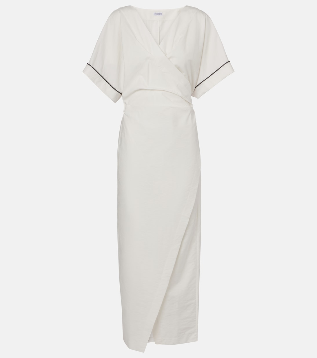 Abito a portafoglio Monili in misto cotone | Brunello Cucinelli