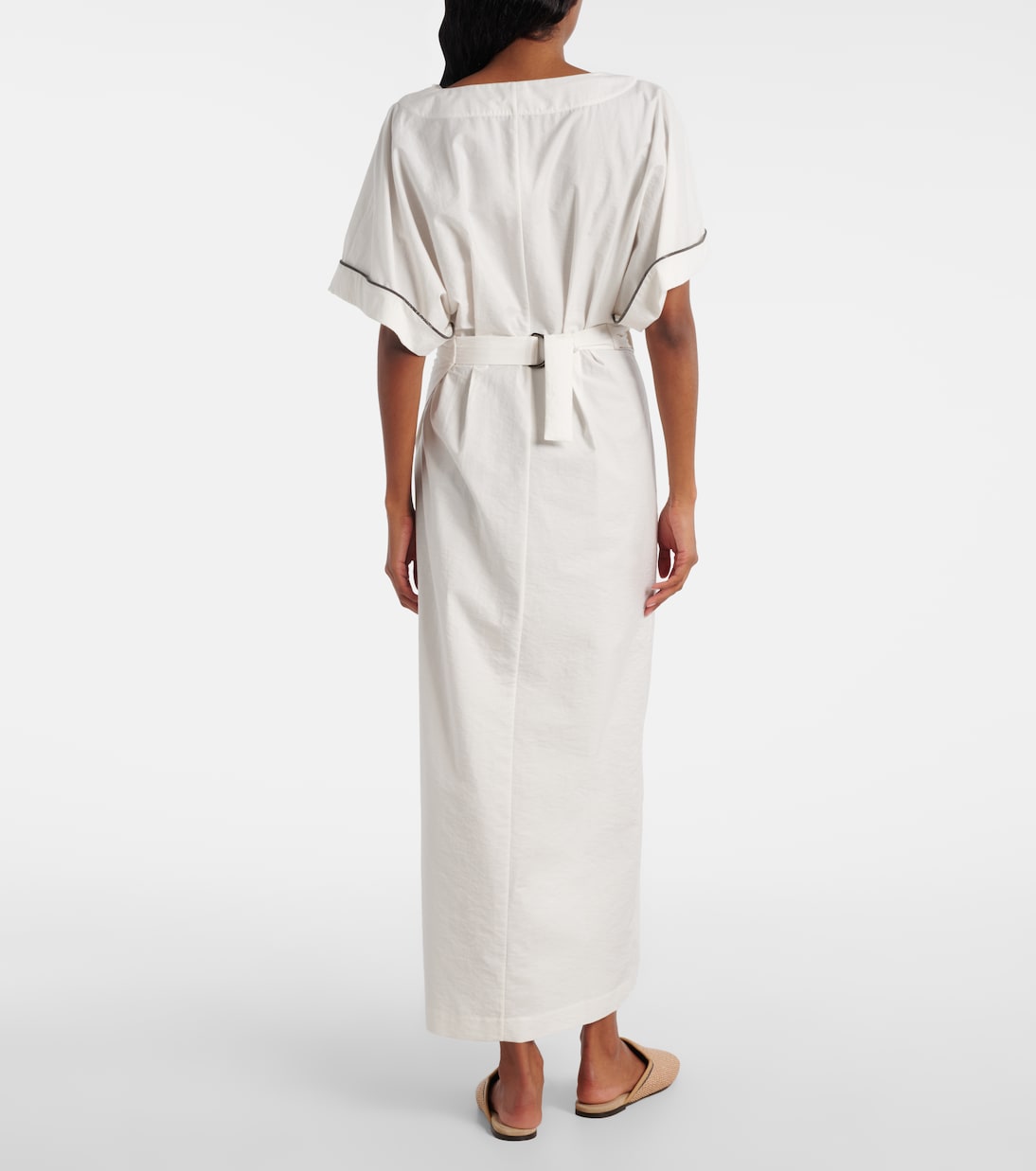 Abito a portafoglio Monili in misto cotone | Brunello Cucinelli