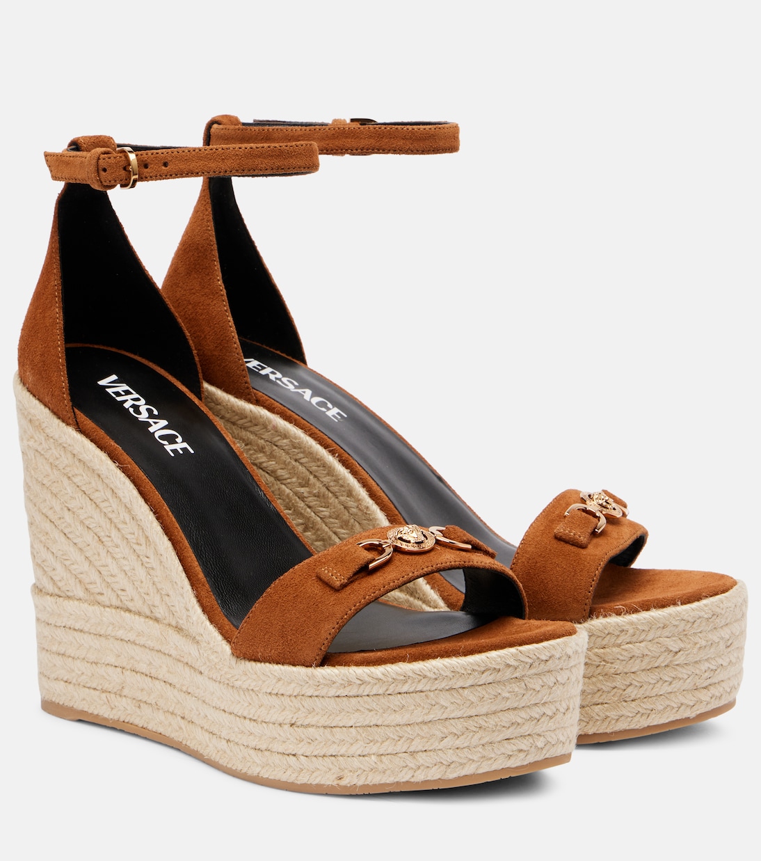Medusa '95 suede espadrille wedges | Versace