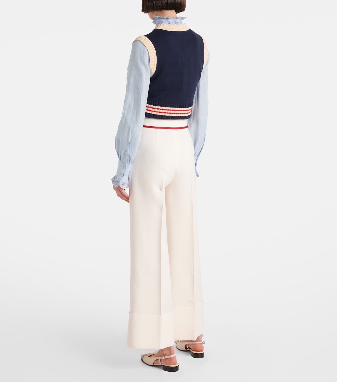 Pantalon ample en Crêpe Couture | Valentino