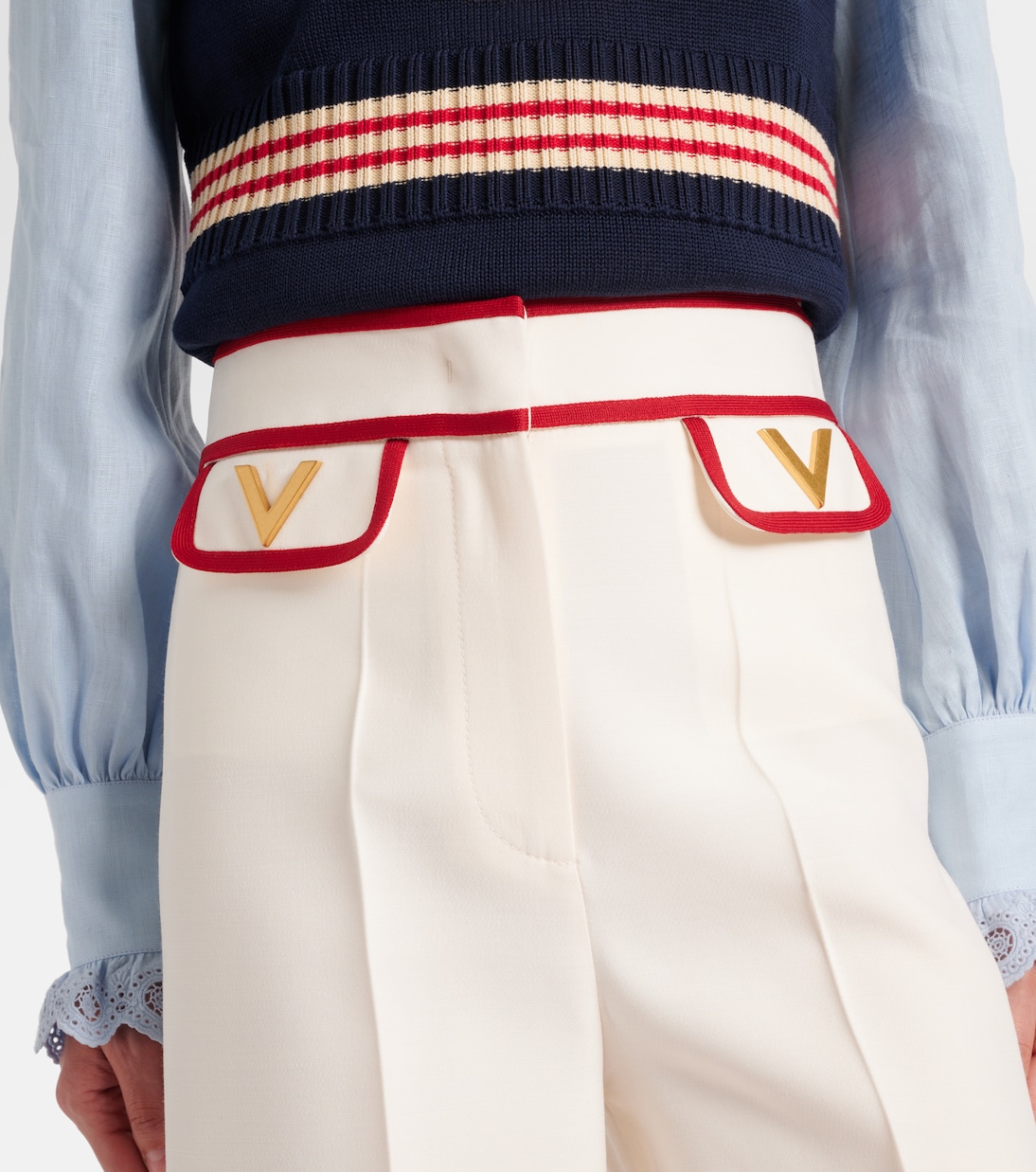 Pantalon ample en Crêpe Couture | Valentino