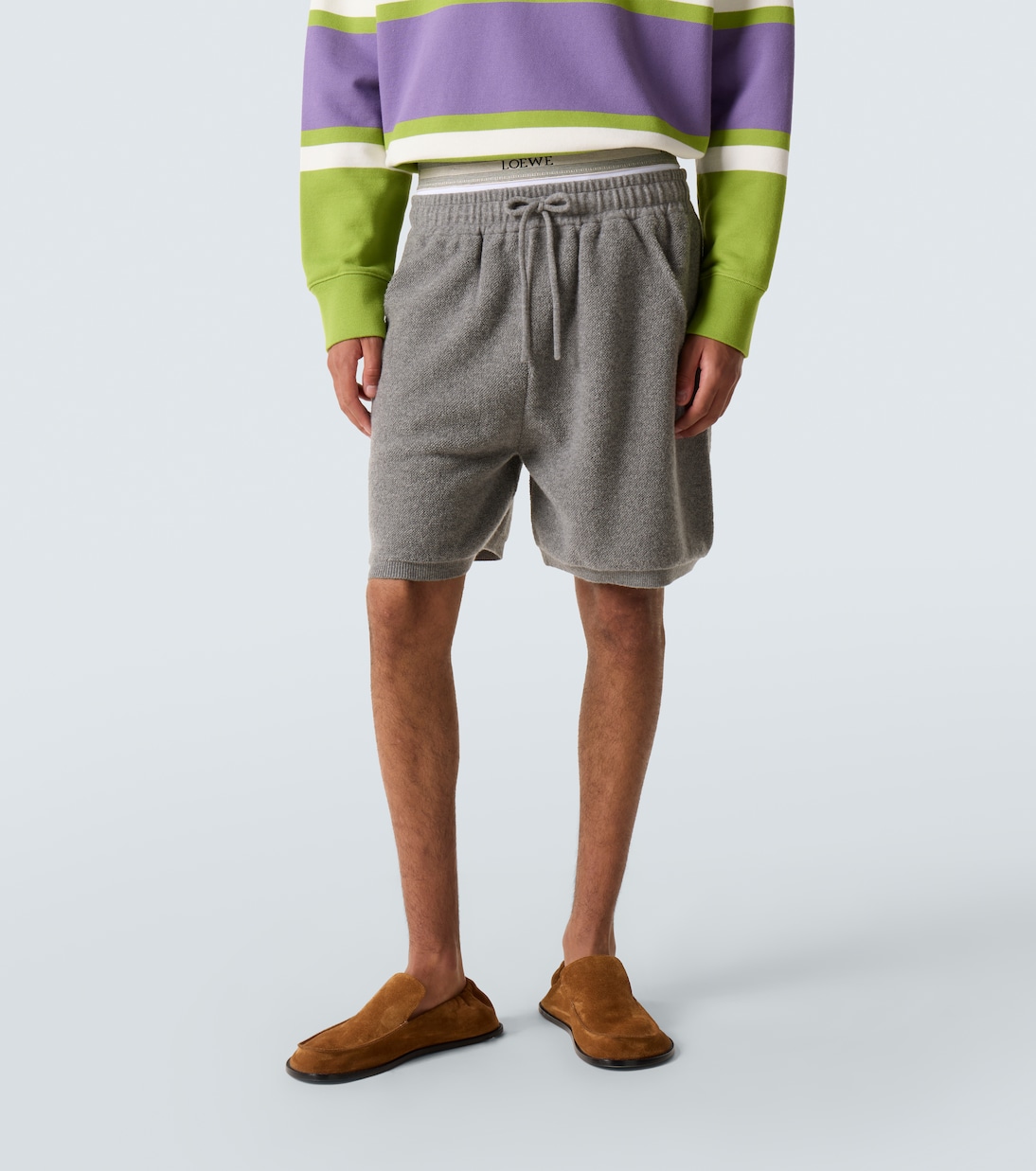 羊毛混纺短裤 | Loewe