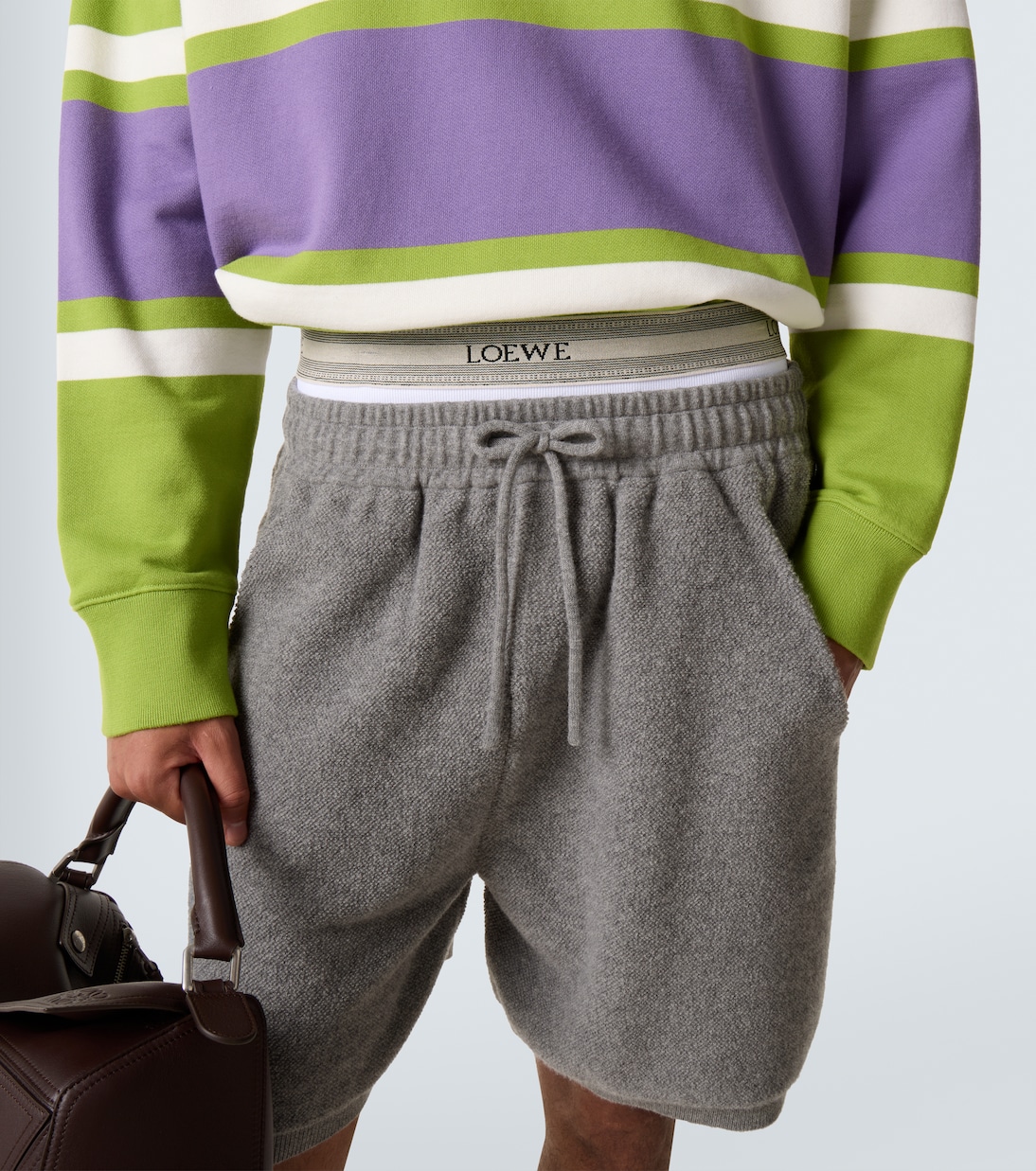 羊毛混纺短裤 | Loewe