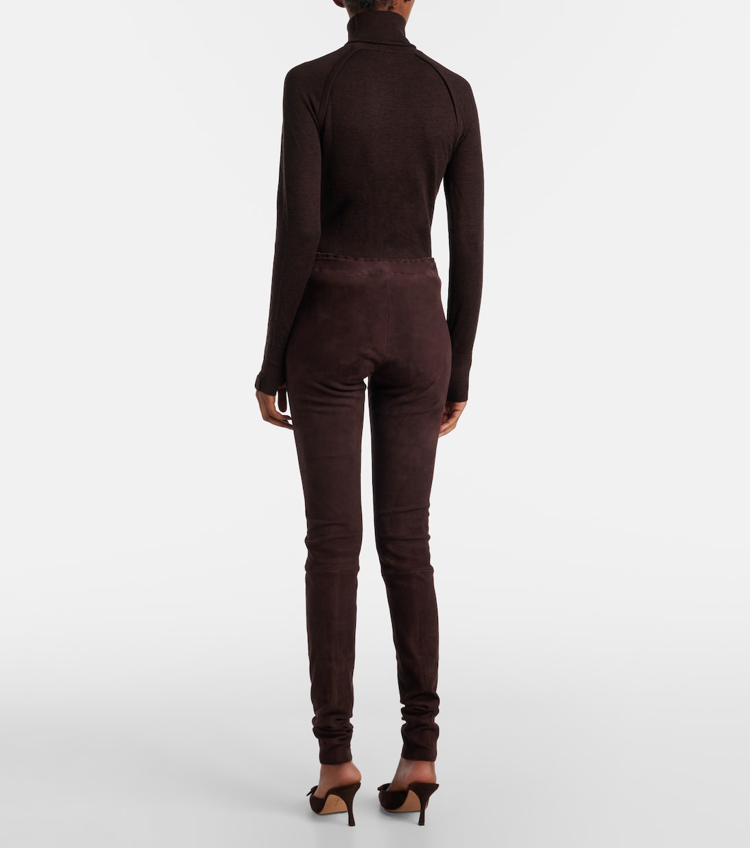 Leggings Carolyn aus Veloursleder | Stouls