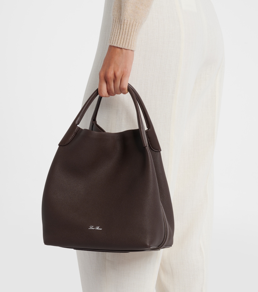 Bale Large leather bucket bag | Loro Piana