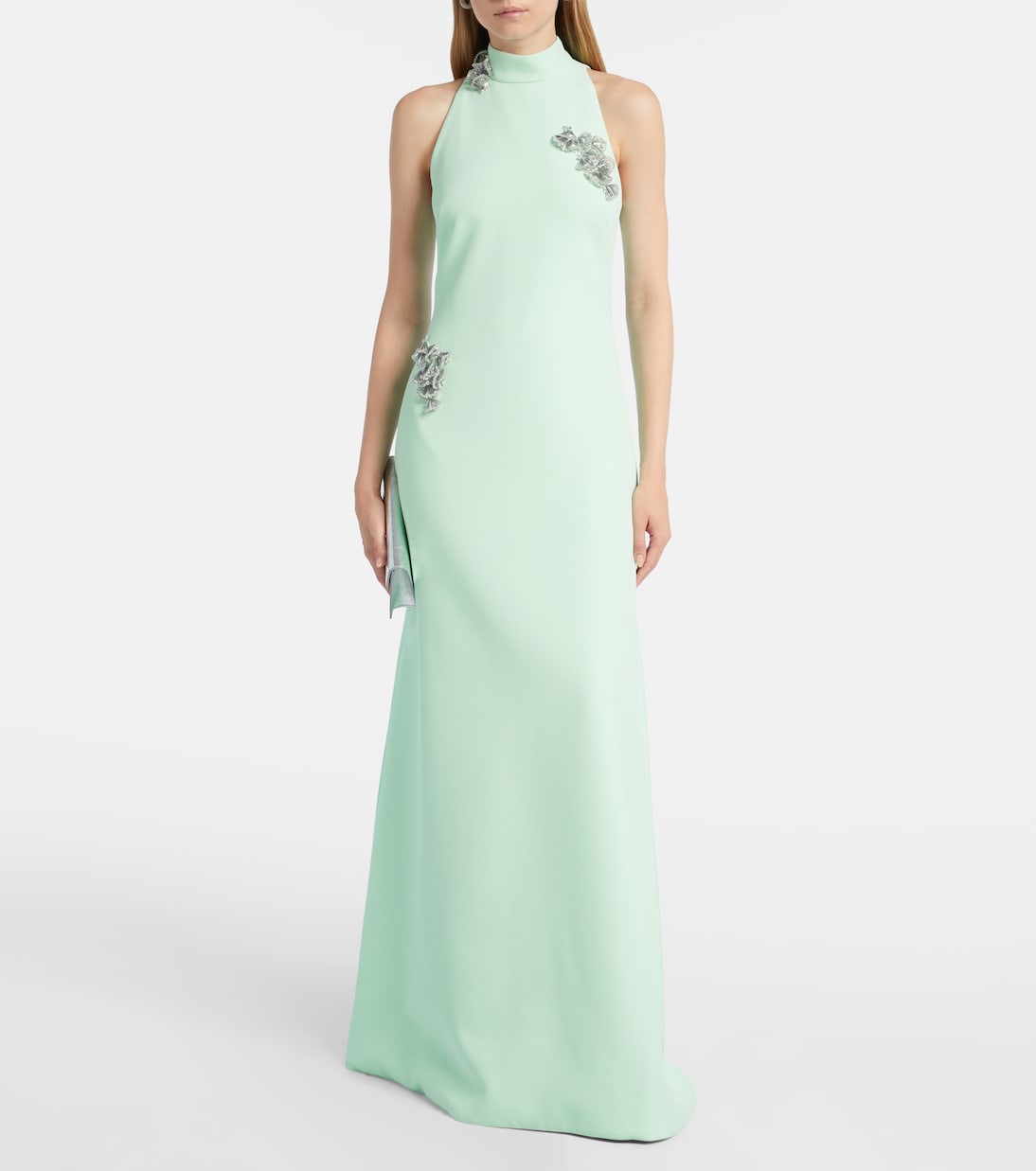 Verzierte Robe Priscilla aus Crêpe | Safiyaa