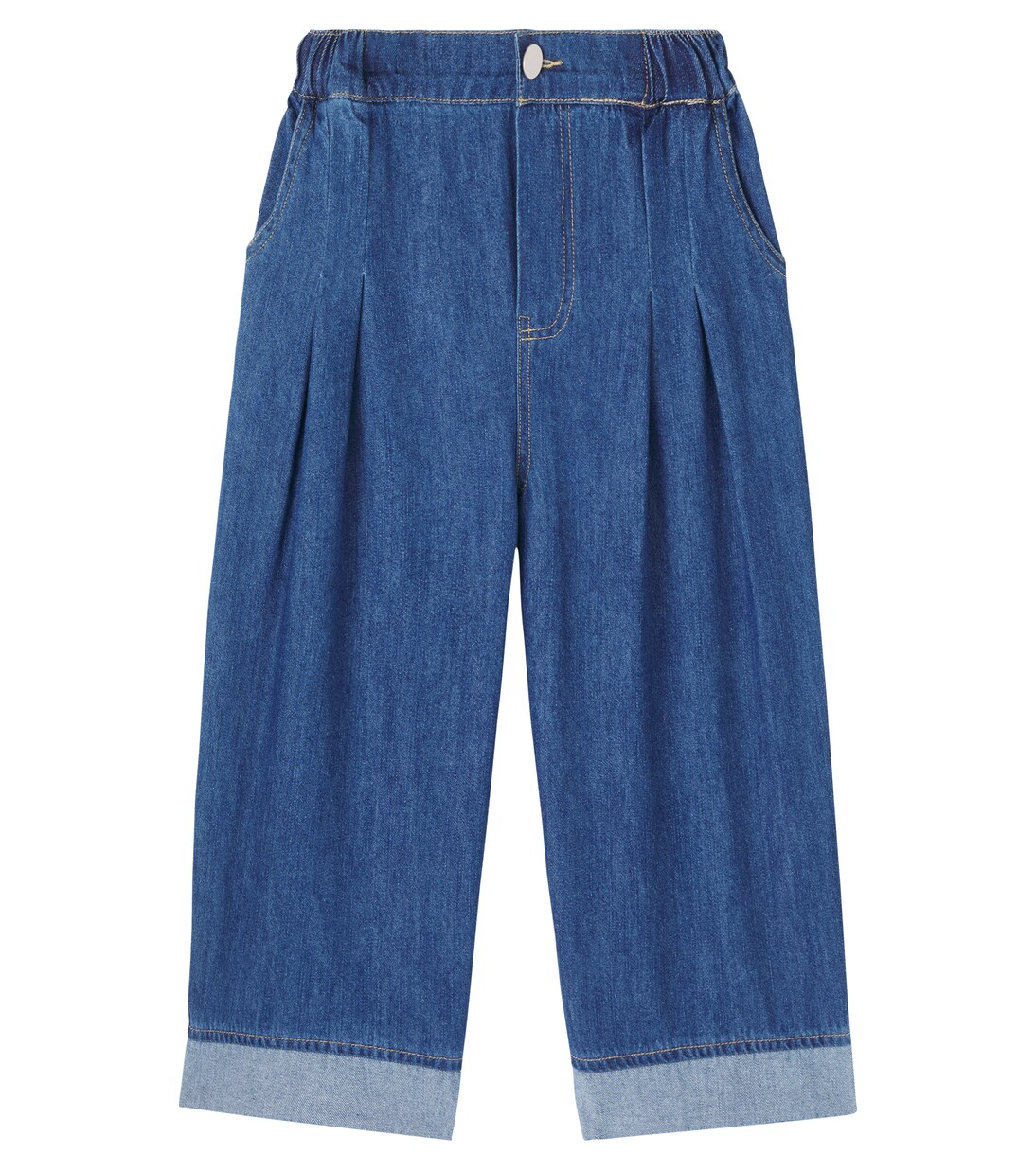 Suri embroidered pleated wide-leg jeans | C'era Una Volta