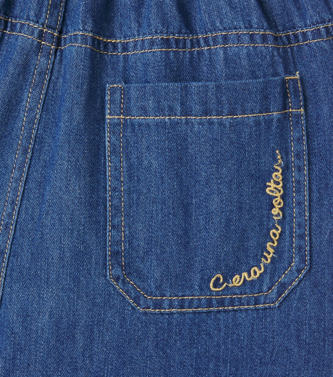 Suri embroidered pleated wide-leg jeans | C'era Una Volta