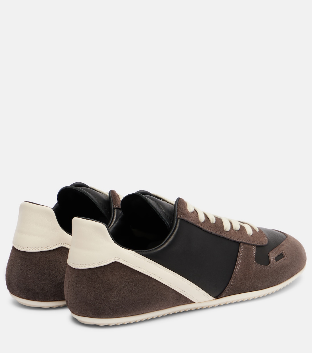 Minimal leather and suede sneakers | Rick Owens
