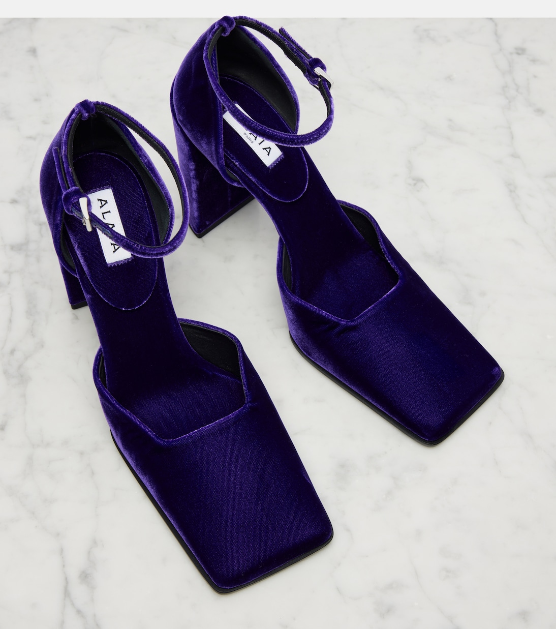 Pumps Square 90 in velluto | Alaïa