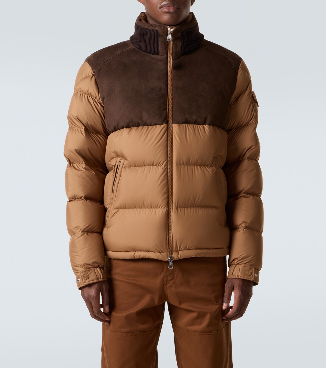 Daunenjacke Cheverny mit Veloursleder | Moncler