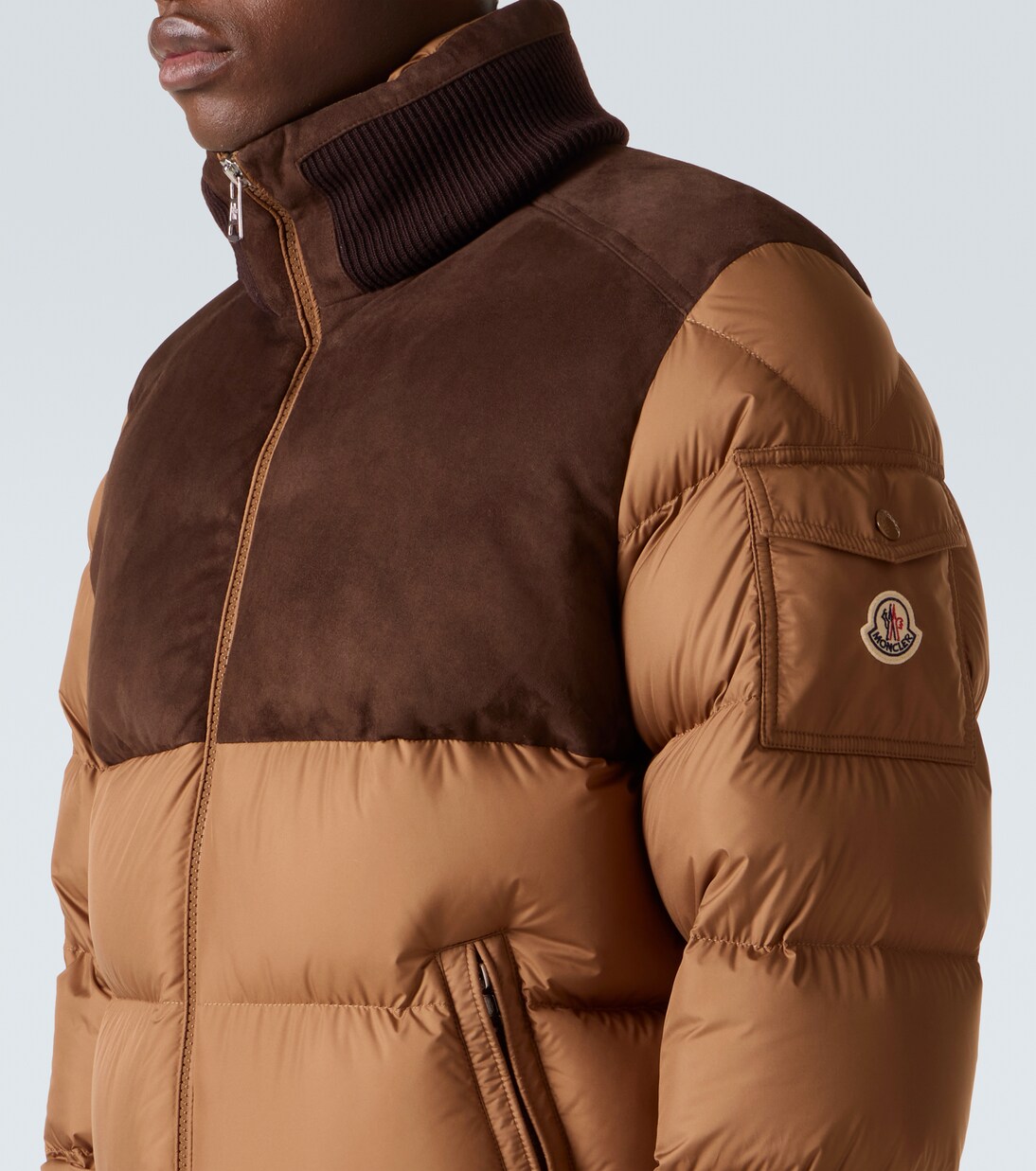 Daunenjacke Cheverny mit Veloursleder | Moncler