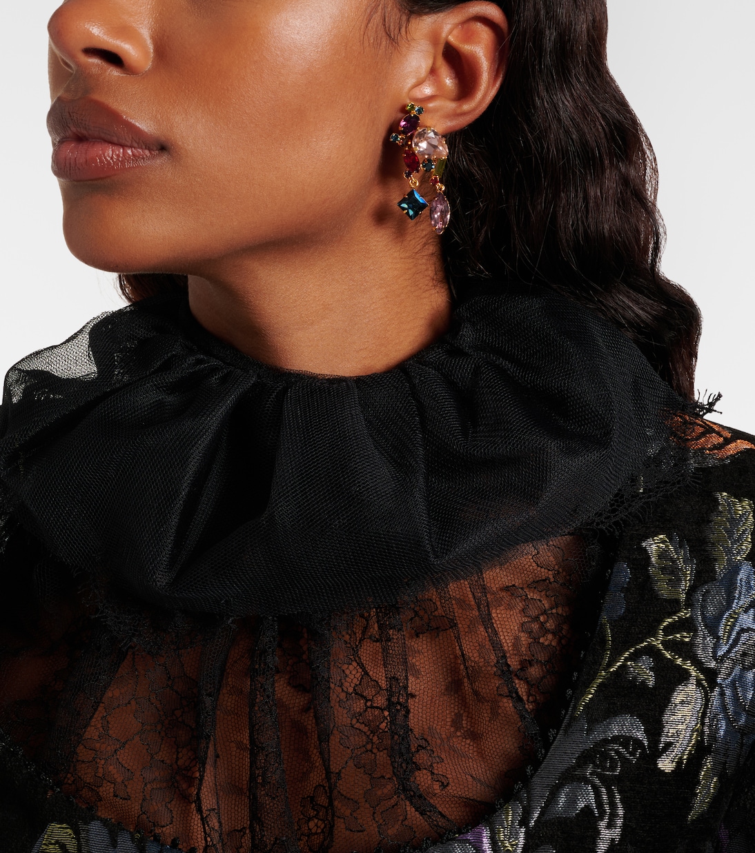 Ohrringe Ambra mit Kristallen | Jennifer Behr