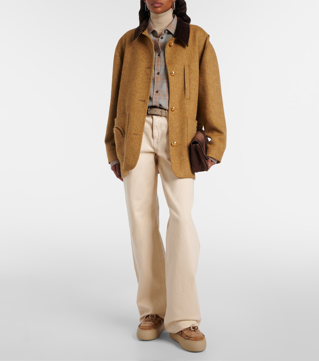 Sneakers Viv' Up aus Shearling und Veloursleder | Roger Vivier