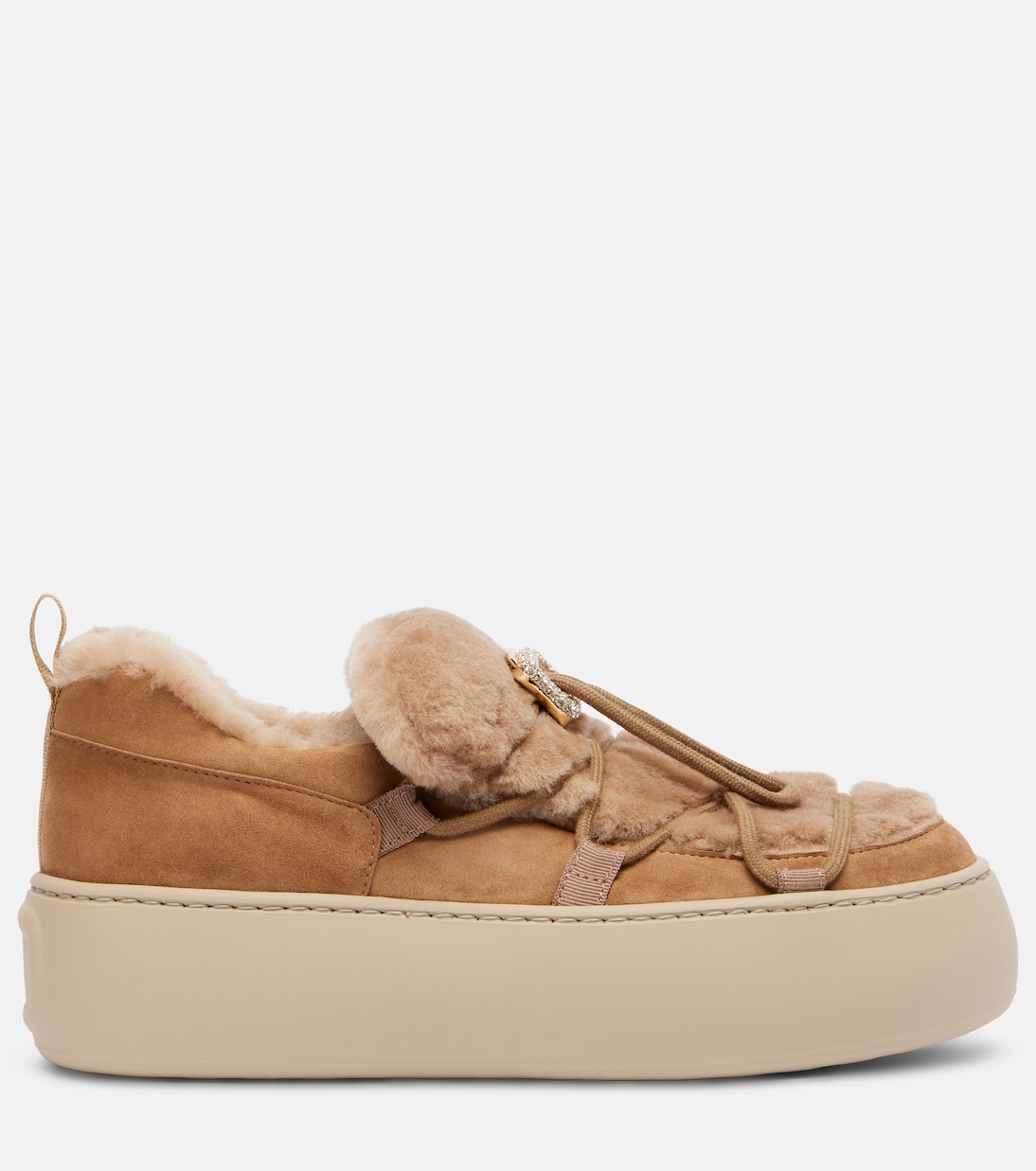 Sneakers Viv' Up aus Shearling und Veloursleder | Roger Vivier