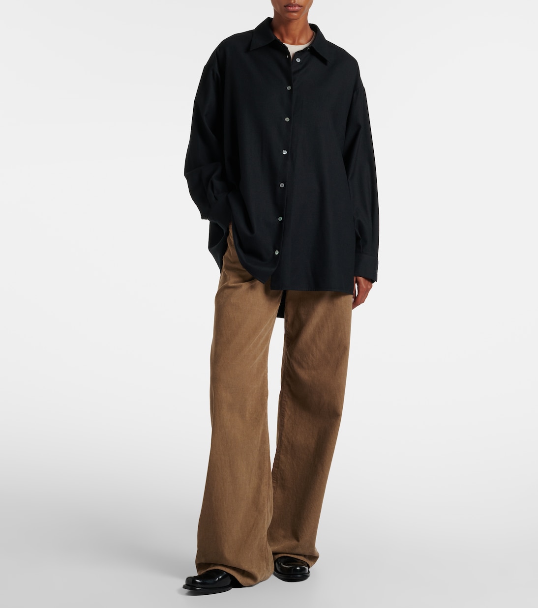 Weite Low-Rise-Hose Eglitta aus Cord | The Row