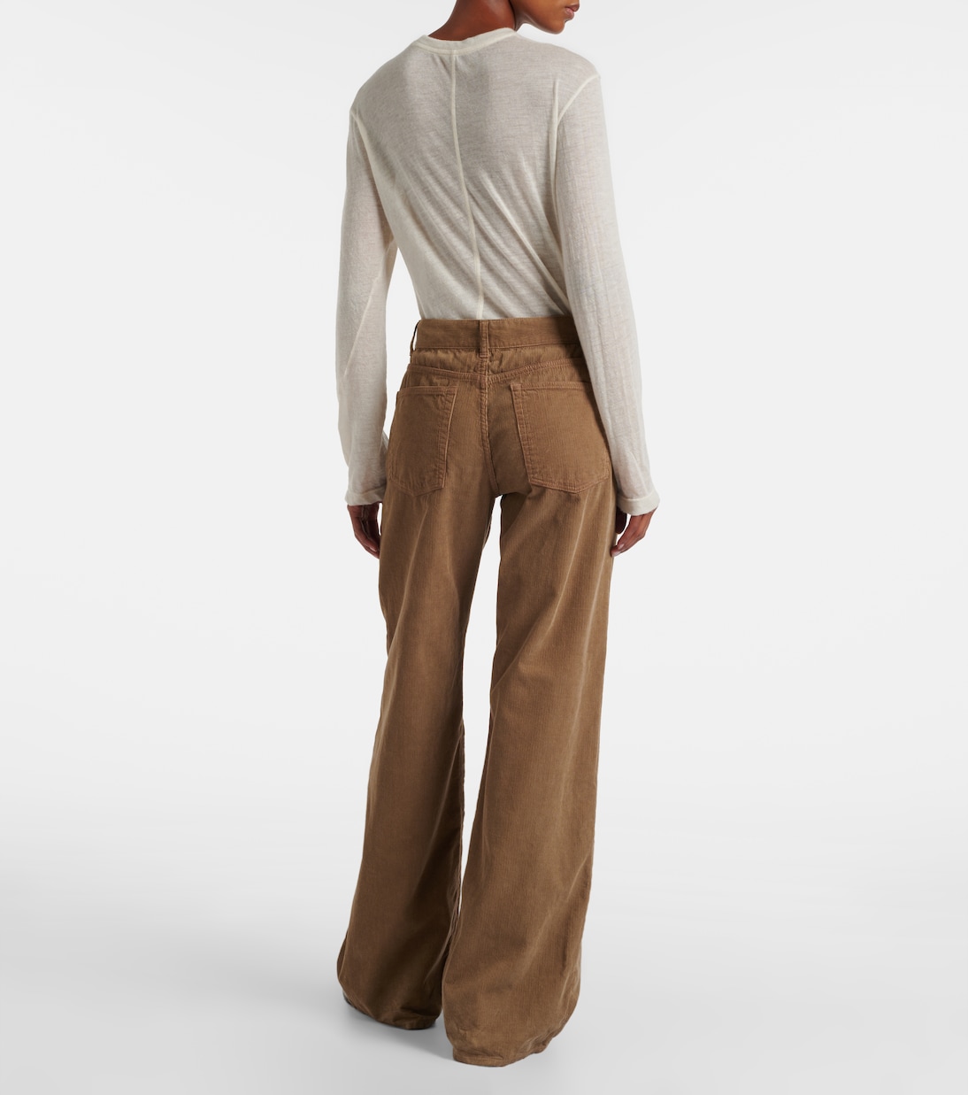 Weite Low-Rise-Hose Eglitta aus Cord | The Row